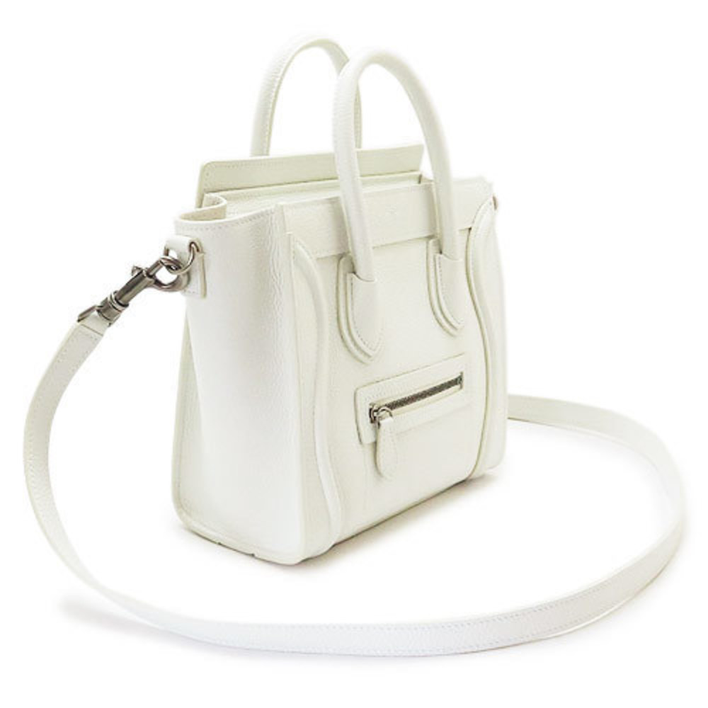 Celine Bag Nano Luggage White